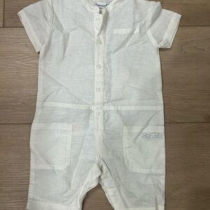3Pommes Cream Button-Up Romper